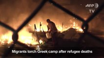 Migrants torch Greek camp after refuvvfbgbgbfsfs