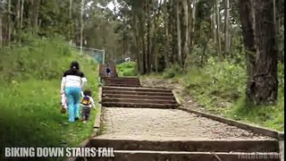 Biking Down Stairs FAIL - Funny Videos | Funny Fails