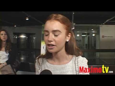 LILY COLLINS Interview at COCO BEFORE CHANEL Premiere Arrivals