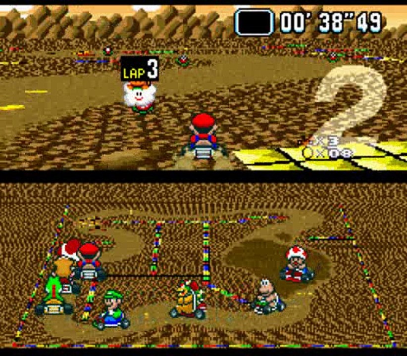 Super Mario Kart (SNES) 100cc Star Cup Round 2