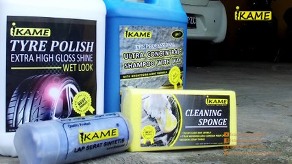 Mobil bersih dan berkilau dengan produk perawatan kendaraan IKAME