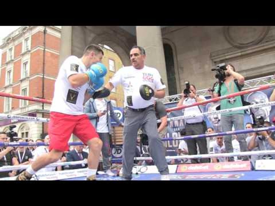 Gennady Golovkin SICK POWER Killing The Mitts In UK Ready To KO Kell Brook EsNews Boxing