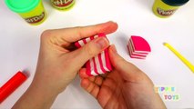 Play Doh Watermelon Cake Food Yummy Kitchen Cooking Fun Tutorial How to make Play dough Food