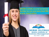((MIBM GLOBAL)) Customer Service Number for one year executive MBA in India 96909-00054