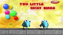 Two Little Dicky Birds | Baby songs | 3d animated poems for kids | nursery rhyme with lyrics | nursery poems for kids | Funny songs for kids | Kids poems | Children songs