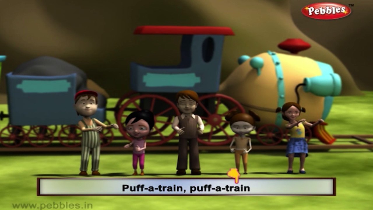 Puff A Train | Baby songs | 3d animated poems for kids | Nursery rhyme for kids with lyrics | Nursery poems for kids | children songs | Funny songs for children with lyrics |
