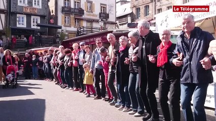 Morlaix. Gavotte géante sur le marché