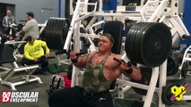 Dallas McCarver's Heavy Chest And Legs Training On The Road