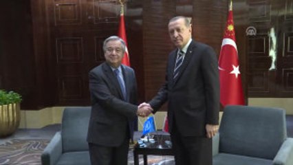Cumhurbaşkanı Erdoğan, BM Genel Sekreteri Guterres'i Kabul Etti