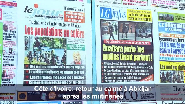 Cote d'Ivoire: situation calme à Abidjan après les mutineries