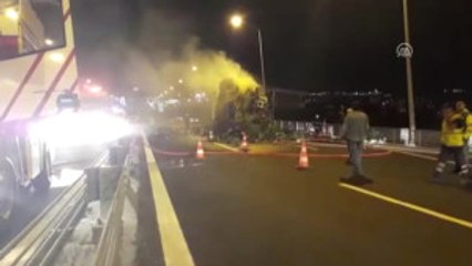 Osmangazi Köprüsü'nde Kamyon Alev Aldı - Kocaeli