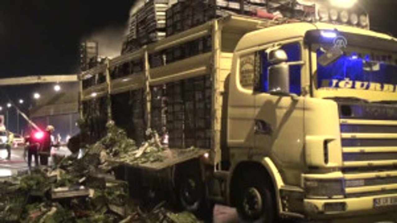 Osmangazi Köprüsü'nde Kamyon Alev Aldı (2) - Kocaeli