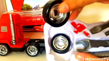 Caminhão de Brinquedo Desenho Para Crianças! Caminhão da Disney e Relâmpago McQueen