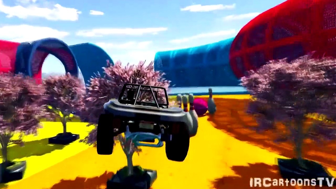 Aprender as Cores com Homem Aranha! Carros Desenho Animado para Crianças