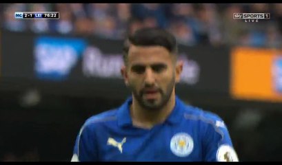 Riyad Mahrez (Penalty missed) HD - Manchester City 2-1 Leicester - 13.05.2017