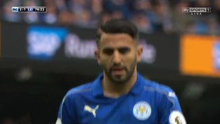 Riyad Mahrez (Penalty missed) HD - Manchester City 2-1 Leicester - 13.05.2017