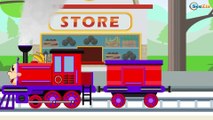 Learn Colors w Train: Cartoon about Cars & Trains - Learn Numbers & Shapes - 1 hour Compilation