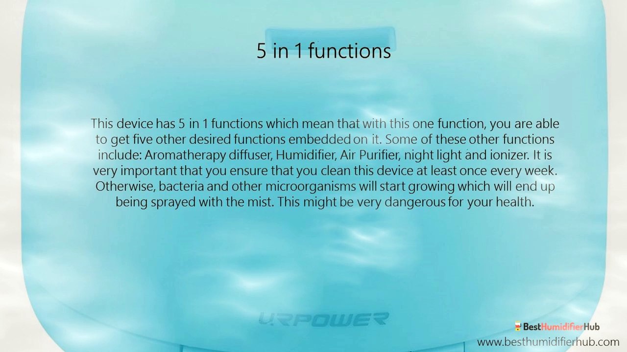 URPOWER 500ML AROMATHERAPY ESSENTIAL OIL DIFFUSER ULTRASONIC AIR HUMIDIFIER WITH 4 TIMER SETTINGS 7 LED COLOR CHANGING LAMPS