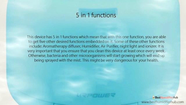 URPOWER 500ML AROMATHERAPY ESSENTIAL OIL DIFFUSER ULTRASONIC AIR HUMIDIFIER WITH 4 TIMER SETTINGS 7 LED COLOR CHANGING LAMPS