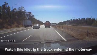 Truck Driver  Almost to me on motorway BAD SYDNEY DRIVERS