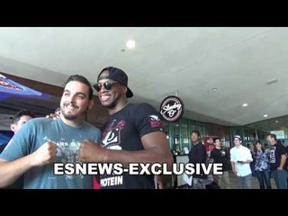 FAN GETS SO EXICTED TO MEET MICHAEL PAGE FORGET PHONE BEHIND EsNews Boxing