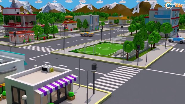 Ambulans, İtfaiye kamyonu ve Polis arabası - Çoçuk çizgi filmleri