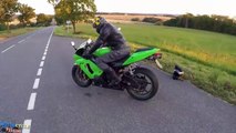 BIKERS Compilation  , Kawasaki ZX Wheelie, AKRAPOVIC SOUND   FLYBY