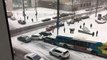 Montreal First Snow Of The Year Creates Back To Back Accident