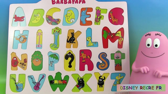 Apprendre l'alphabet français avec Barbapapa Jouet d'encastrement Learn French ABCs