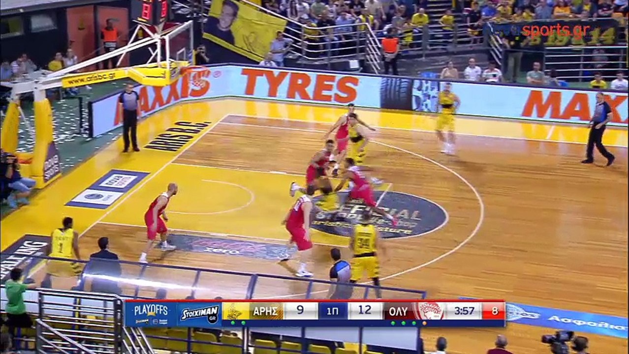 Άρης - Ολυμπιακός 77-84 Game 2 Ημιτελικά Basket League