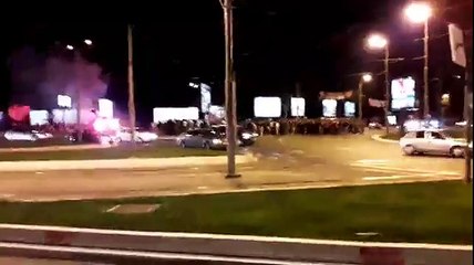 Delije setaju gradom posle utakmice 13.05.2017.