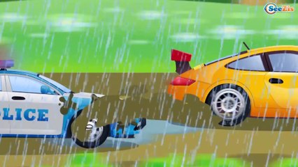 Learn The Police Car The Trains The Tow Truck And More Cartoons for Children With Kids Vehicles