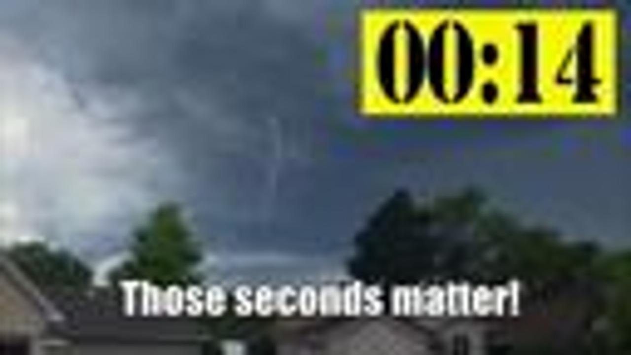 Seconds matter in a tornado warning