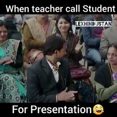 When Teacher Call Student For Presentation