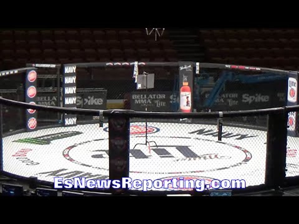 PATRICIO PITBULL FREIRE SCOPES OUT HONDA CENTER BEFORE BELLATOR 160 MAIN EVENT FIGHT - EsNews Boxing
