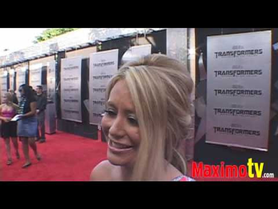 AUBREY O'DAY Interview at "Transformers 2" Premiere Arrivals