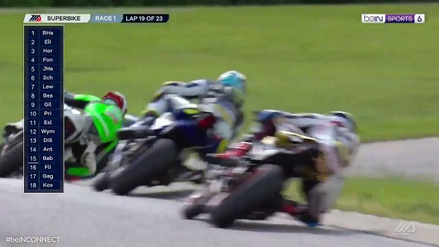 Josh Herrin And Toni Elias Collide In Superbike Race 1 At VIR