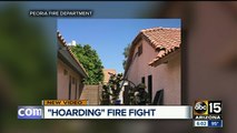 Peoria Fire-Medical battle blaze at hoarder house
