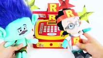 Trolls Branch Eating McDonald'sppy Meal with Poppy, PJ Masks Romeo Steals Play-Doh Surprises