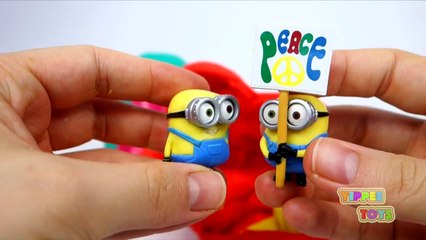 [Play-doh] Big Play Doh Surprise Egg Frozen Shopkins Minions Hello Kitty Spiderman Huevos Sorpresa
