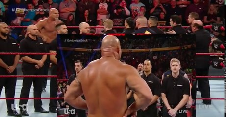 Brock Lesnar vs Goldberg WWE Raw 14 November 2016