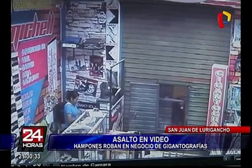 Asaltan negocio de gigantografías en San Juan de Lurigancho