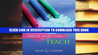 [PDF] Full Download Those Who Can, Teach Ebook Popular