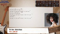 No One - Alicia Keys Guitar Backing Track with chords and lyrics