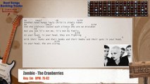Zombie - The Cranberries Guitar Backing Track with chords and lyrics
