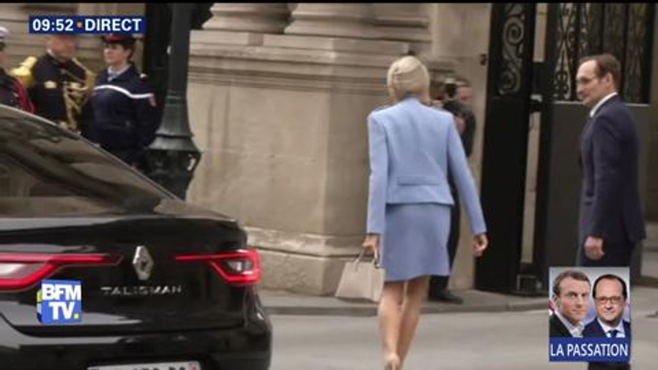 L'arrivée de Brigitte Macron