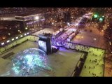 Mesmerizing drone flyby over Europe’s largest ice rink as it opens door to visitors