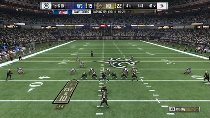 TD Ingram vs NY Giants Madden NFL 17