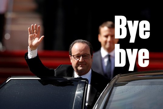 François Hollande quitte l'Élysée sous les applaudissements