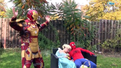 SCARY JOKER ATTACKS SPIDERMAN Prank ! w/ Hulk Frozen Elsa Joker Funny Movie in Real Life